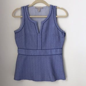 Banana republic jacquard peplum blouse